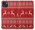 S2835 Renne Motif Tricoté Noël Etui Coque Housse pour iPhone 13