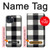 S2842 Noir et blanc Buffle motif de vérification Etui Coque Housse pour iPhone 13