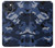 S2959 Marine Bleu Camo camouflage Etui Coque Housse pour iPhone 13