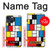 S3814 Composition de dessin au trait Piet Mondrian Etui Coque Housse pour iPhone 13