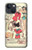 S3820 Poupée de papier de mode de cow-girl vintage Etui Coque Housse pour iPhone 13