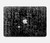 S3808 Tableau noir de mathématiques Etui Coque Housse pour MacBook Pro 13″ - A1706, A1708, A1989, A2159, A2289, A2251, A2338