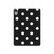 S2299 Noir Pois Etui Coque Housse pour iPad mini 6 7, iPad mini (2021,2024)