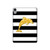 S2882 Noir et blanc rayé Dauphin d'or Etui Coque Housse pour iPad mini 6 7, iPad mini (2021,2024)