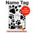 S2904 Chien d'impression de patte Etui Coque Housse pour iPad mini 6 7, iPad mini (2021,2024)