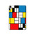 S3814 Composition de dessin au trait Piet Mondrian Etui Coque Housse pour iPad mini 6 7, iPad mini (2021,2024)