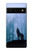 S0935 Loup Hurlant dans la forêt Etui Coque Housse pour Google Pixel 6