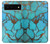 S2685 Aqua Turquoise imprimé graphique Gemme Etui Coque Housse pour Google Pixel 6