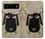 S2826 Mignon Noir Sheep Dormir Dessin Etui Coque Housse pour Google Pixel 6