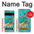 S2906 Aqua Turquoise Pierre Etui Coque Housse pour Google Pixel 6