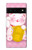 S3025 Rose Maneki Neko chat chanceux Etui Coque Housse pour Google Pixel 6
