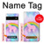 S3070 Arc en ciel pastel ciel Licorne Etui Coque Housse pour Google Pixel 6