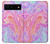 S3444 Art numérique liquide coloré Etui Coque Housse pour Google Pixel 6