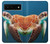 S3497 Vert tortue de mer Etui Coque Housse pour Google Pixel 6