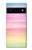 S3507 Coloré Arc-en-ciel pastel Etui Coque Housse pour Google Pixel 6