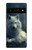 S1516 Loup blanc Etui Coque Housse pour Google Pixel 6 Pro