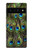 S1965 Paon Plume Etui Coque Housse pour Google Pixel 6 Pro