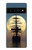 S2897 Pirate Ship Lune Nuit Etui Coque Housse pour Google Pixel 6 Pro