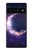 S3324 Croissant de lune Galaxie Etui Coque Housse pour Google Pixel 6 Pro