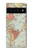 S3418 Carte du monde millésimé Etui Coque Housse pour Google Pixel 6 Pro