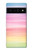 S3507 Coloré Arc-en-ciel pastel Etui Coque Housse pour Google Pixel 6 Pro