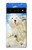 S3794 Ours polaire arctique amoureux de la peinture de phoque Etui Coque Housse pour Google Pixel 6 Pro