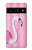 S3805 Flamant Rose Pastel Etui Coque Housse pour Google Pixel 6 Pro