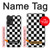 S1611 Échiquier Damier Noir Blanc Etui Coque Housse pour Samsung Galaxy A52s 5G