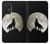 S1981 Loup hurlant à la lune Etui Coque Housse pour Samsung Galaxy A52s 5G