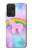 S3070 Arc en ciel pastel ciel Licorne Etui Coque Housse pour Samsung Galaxy A52s 5G
