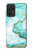 S3399 Vert Marbre Imprimer Graphique Etui Coque Housse pour Samsung Galaxy A52s 5G