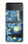 S0213 Van Gogh Starry Nights Etui Coque Housse pour Samsung Galaxy Z Flip 3 5G