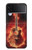 S0415 Graver guitare feu Etui Coque Housse pour Samsung Galaxy Z Flip 3 5G
