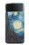 S0582 Van Gogh Starry Nights Etui Coque Housse pour Samsung Galaxy Z Flip 3 5G