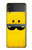 S1145 Soleil jaune Mustache Etui Coque Housse pour Samsung Galaxy Z Flip 3 5G