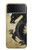 S1482 Peinture Noir dragon Etui Coque Housse pour Samsung Galaxy Z Flip 3 5G