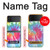 S1697 Tie Dye coloré imprimé graphique Etui Coque Housse pour Samsung Galaxy Z Flip 3 5G