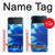 S1869 Tie Dye Bleu Etui Coque Housse pour Samsung Galaxy Z Flip 3 5G