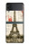 S2108 Tour Eiffel de Paris Carte postale Etui Coque Housse pour Samsung Galaxy Z Flip 3 5G
