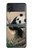 S2210 Peinture Art Panda Fluffy Etui Coque Housse pour Samsung Galaxy Z Flip 3 5G