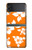 S2245 Hawai Hibiscus Motif orange Etui Coque Housse pour Samsung Galaxy Z Flip 3 5G