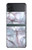 S2316 Bleu foncé Marbre Texture graphique Imprimer Etui Coque Housse pour Samsung Galaxy Z Flip 3 5G