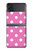 S2358 Rose à pois Etui Coque Housse pour Samsung Galaxy Z Flip 3 5G