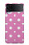 S2358 Rose à pois Etui Coque Housse pour Samsung Galaxy Z Flip 3 5G