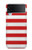 S2364 Rouge et blanc rayé Etui Coque Housse pour Samsung Galaxy Z Flip 3 5G