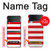 S2364 Rouge et blanc rayé Etui Coque Housse pour Samsung Galaxy Z Flip 3 5G