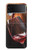 S2396 Rouge Bouteille de vin et le verre Etui Coque Housse pour Samsung Galaxy Z Flip 3 5G