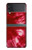 S2480 Tie dye rouge Etui Coque Housse pour Samsung Galaxy Z Flip 3 5G