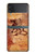 S2485 Dragon métal Texture imprimé graphique Etui Coque Housse pour Samsung Galaxy Z Flip 3 5G
