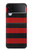 S2638 Noir et Rouge rayé Etui Coque Housse pour Samsung Galaxy Z Flip 3 5G